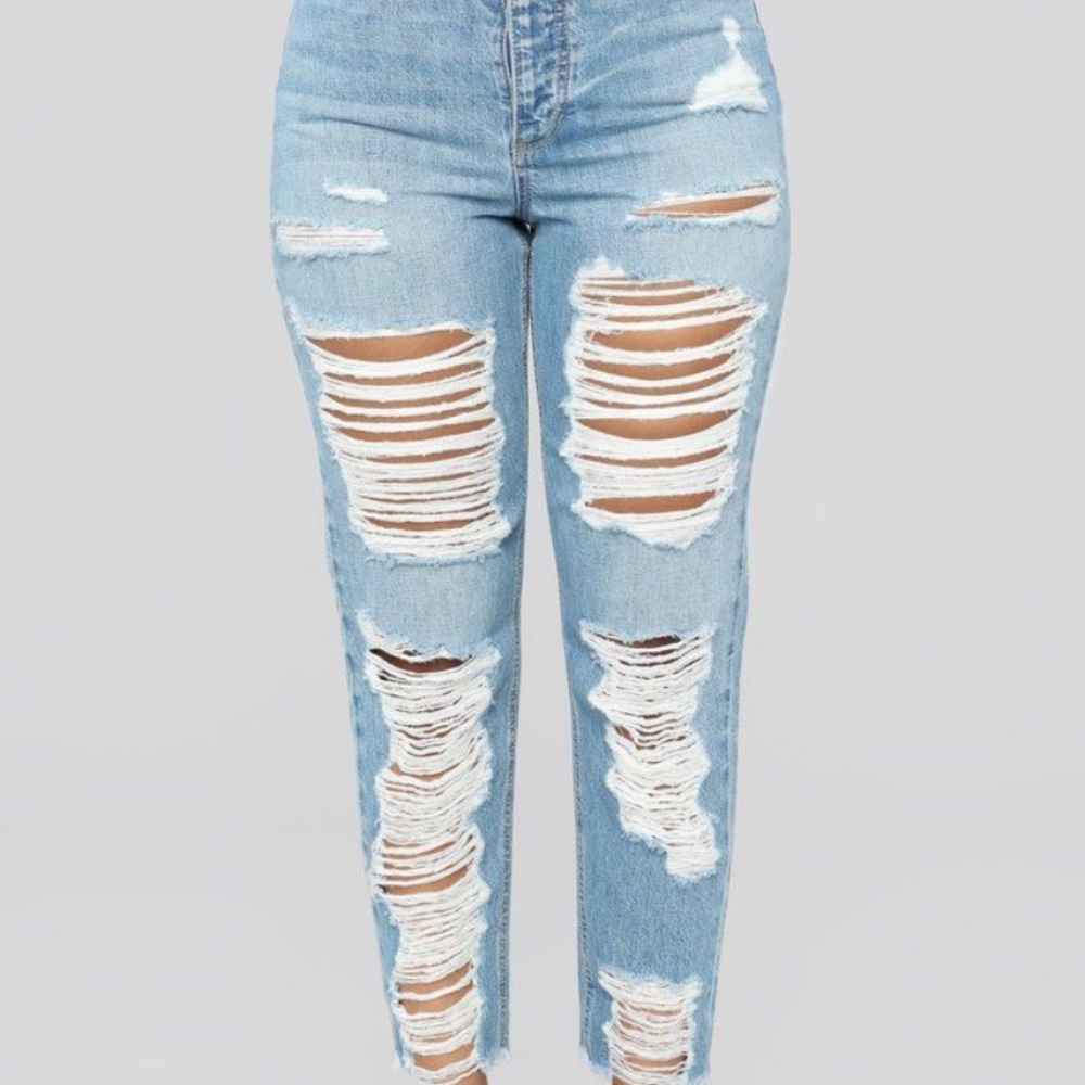 Ultra Destroyed Fashion Nova Boyfriend jeans